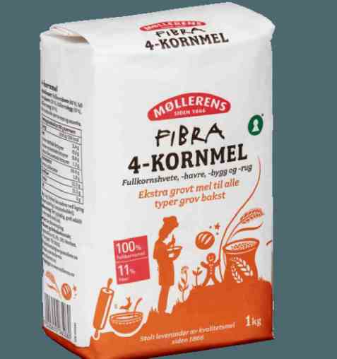 Bilde av Møllerens Fibra 4-Kornmel. Bilde av Møllerens Fibra 4-Kornmel.