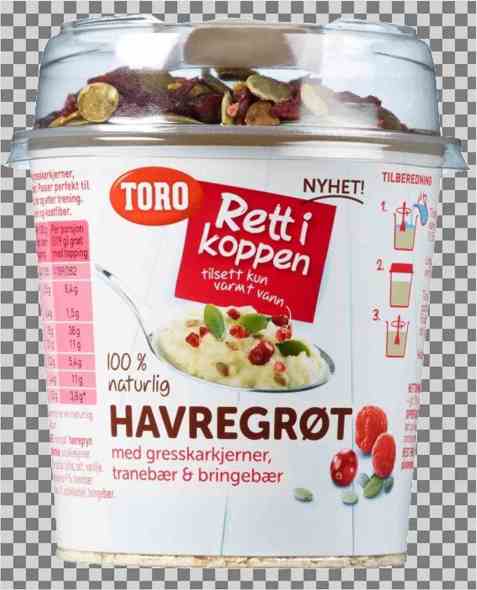 Bilde av Toro Rett i koppen Havregrøt m/gresskarkjerner, tranebær & bringebær porsjon.