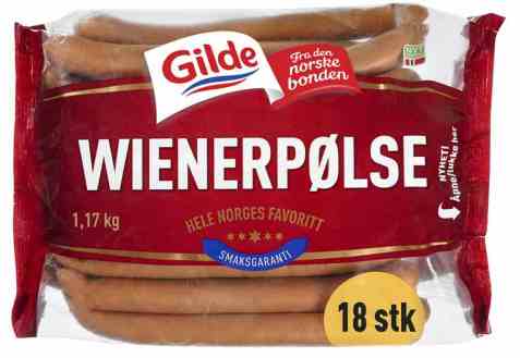 Bilde av Gilde Wienerpølser 1,17 kg.