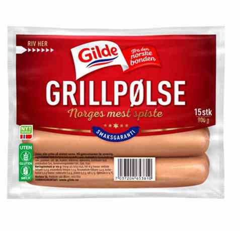 Bilde av Gilde Grillpølse 900 gr.