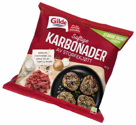 Bilde av Gilde saftige Karbonader av storfekjøtt 810g.