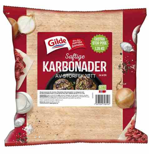 Bilde av Gilde saftige Karbonader av storfekjøtt 1260 gr.