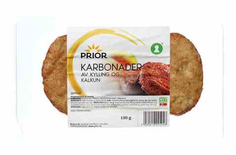 Bilde av Prior Karbonader av kylling-kalkun 130 gr.