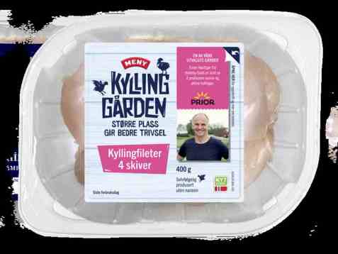 Bilde av Prior kyllingfilet skivet 400 gr kyllinggården.