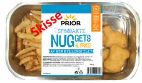 Bilde av Prior nuggets med pommes fries.