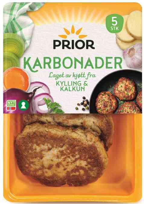 Bilde av Prior Karbonader av kylling-kalkun 400 gr.
