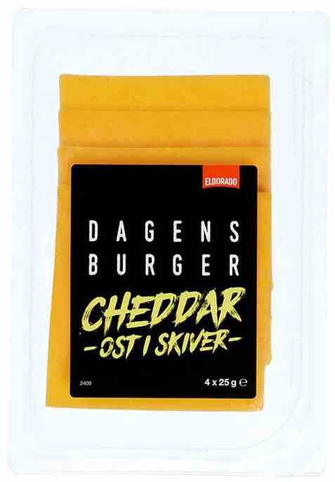 Bilde av Eldorado cheddar ost i skiver.