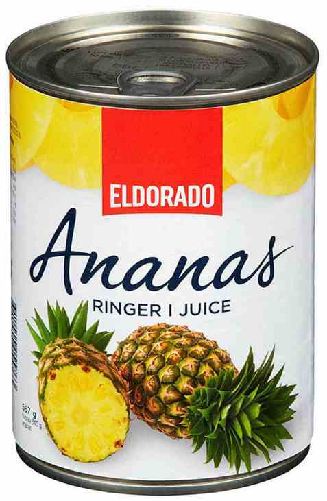 Bilde av Eldorado ananas i skiver.