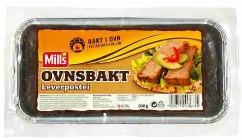 Bilde av Mills Ovnsbakt Leverpostei 500 gr.