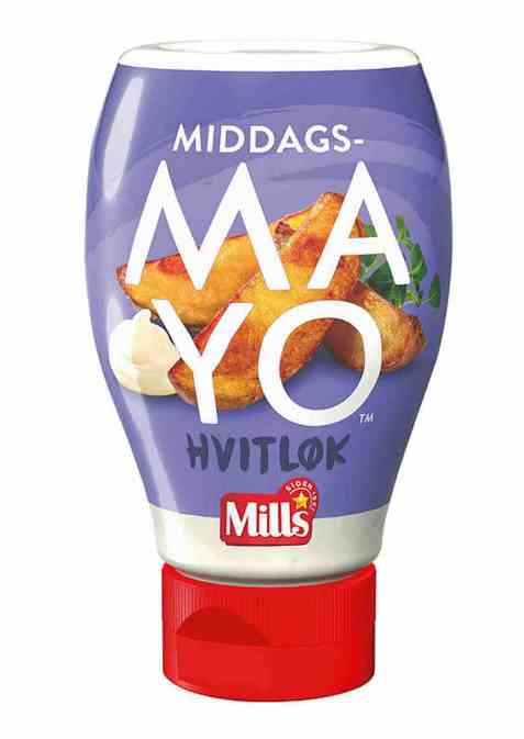Bilde av Mills middagsmayo hvitløk. Bilde av Mills middagsmayo hvitløk.
