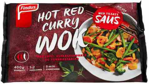 Bilde av Findus Wok hot red curry.