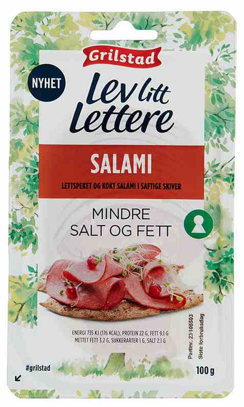 Bilde av Grilstad lev litt lettere salami.