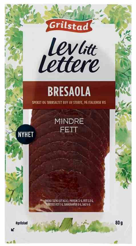 Bilde av Grilstad lev litt lettere bresaola.