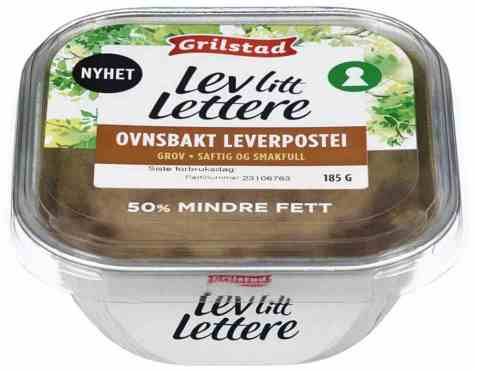 Bilde av Grilstad lev litt lettere Ovnsbakt Leverpostei.