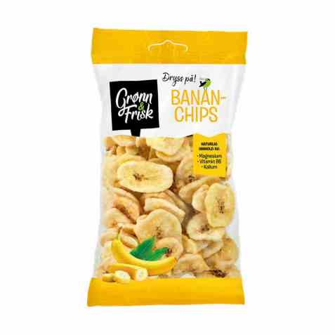 Bilde av Grønn og frisk bananchips.