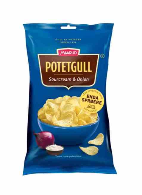 Bilde av Maarud potetgull sourcream and onion 40 gr.