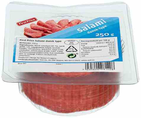 Bilde av First Price salami dansk.