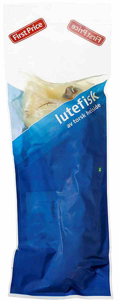 Bilde av First Price lutefisk torsk helside.
