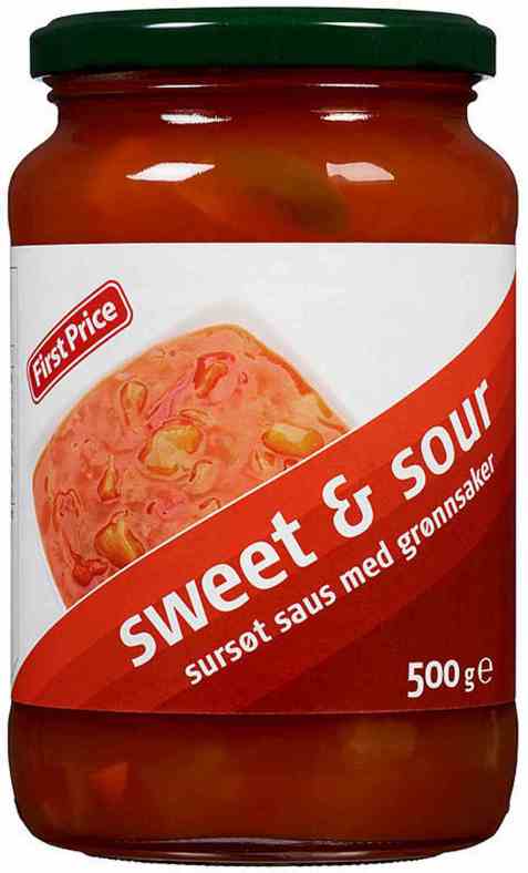 Bilde av First price sweet and sour saus.