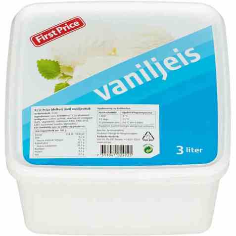 Bilde av First Price vaniljeis.