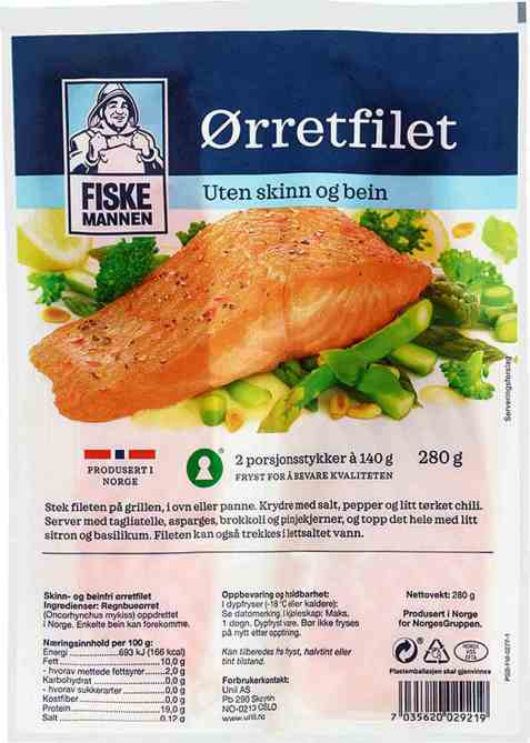 Bilde av Fiskemannen ørretfilet porsjoner.