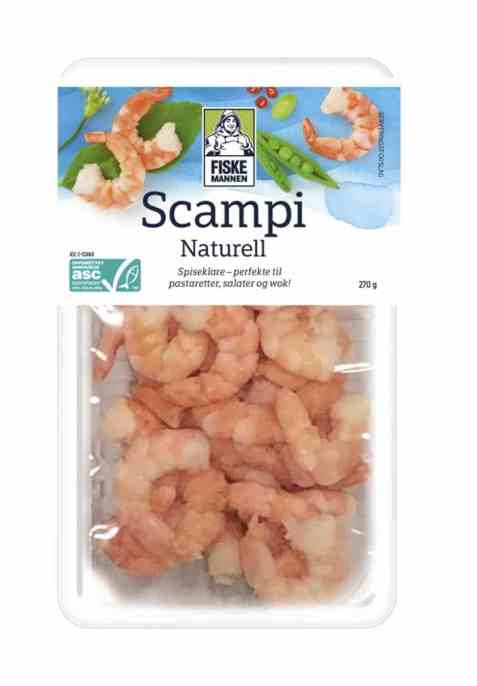 Bilde av Fiskemannen scampi kokt uten skall 270 gr.