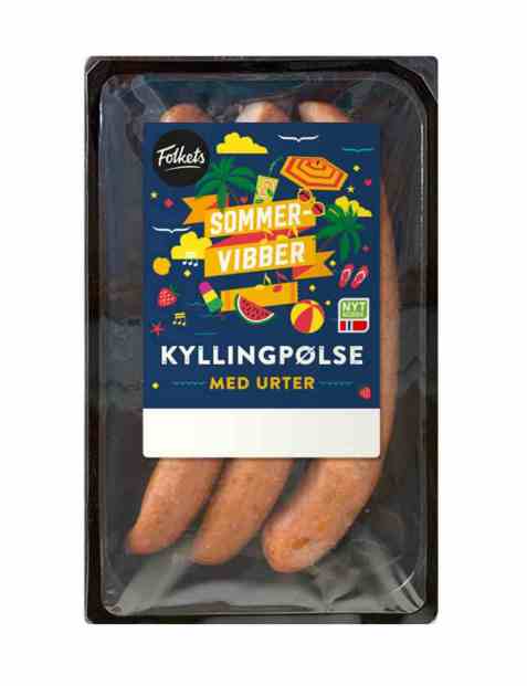 Bilde av Folkets kyllingpølser med urter.