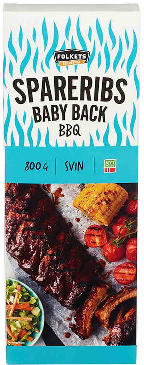 Bilde av Folkets ribs babyback 800 gr bbq.