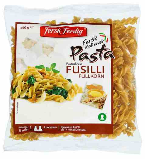 Bilde av Fersk og ferdig fusili fullkorn.