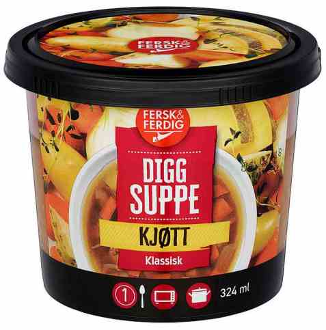 Bilde av Fersk og ferdig kjøttsuppe.