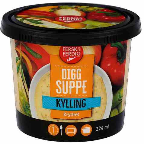 Bilde av Fersk og ferdig kyllingsuppe.