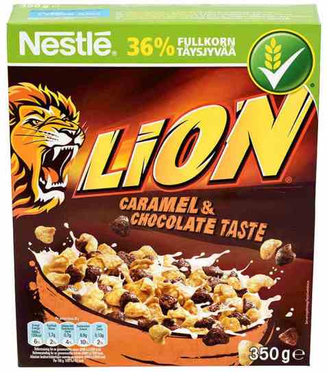 Bilde av Nestle Lion frokost karamell og sjokolade.