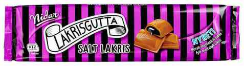 Bilde av Nidar lakris storplate 155 gr lakrisgutta.