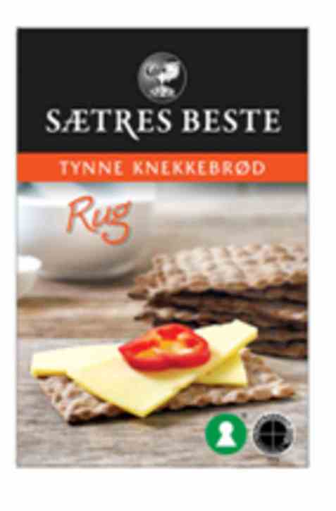 Bilde av Sætres beste tynne rug knekkebrød.