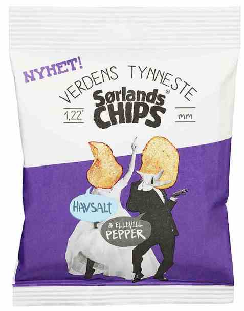 Bilde av Sørlandschips verdens tynneste.