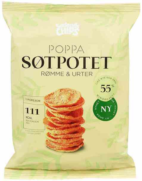Bilde av Sørlandschips poppa chips søtpotet.