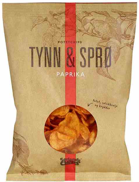 Bilde av Sørlandschips tynn og sprø paprika.