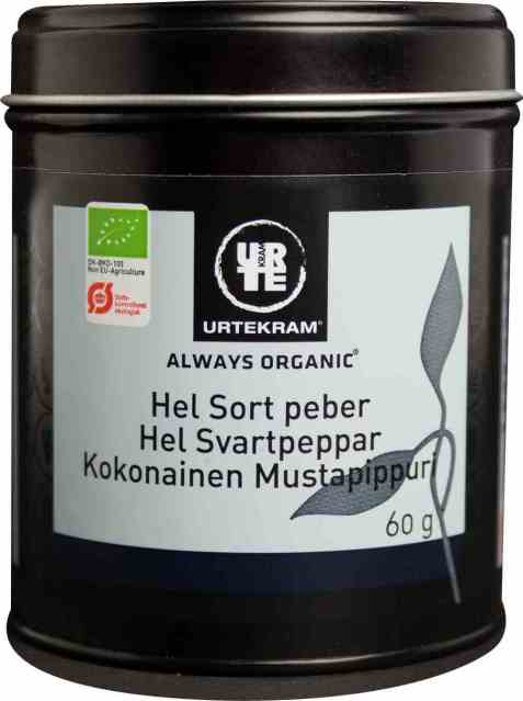 Bilde av Urtekram sort hel pepper. Bilde av Urtekram sort hel pepper.
