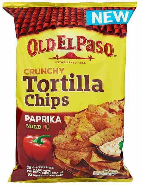 Bilde av Old El Paso Crunchy Tortillachips paprika.