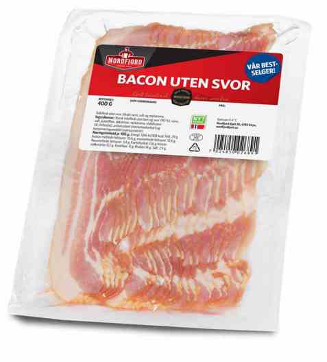 Bilde av Nordfjord bacon uten svor 400 gr.