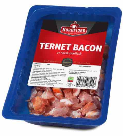 Bilde av Nordfjord bacon i terninger.