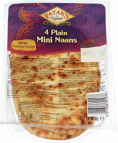 Bilde av Pataks Naanbrød mini original 240 gr.