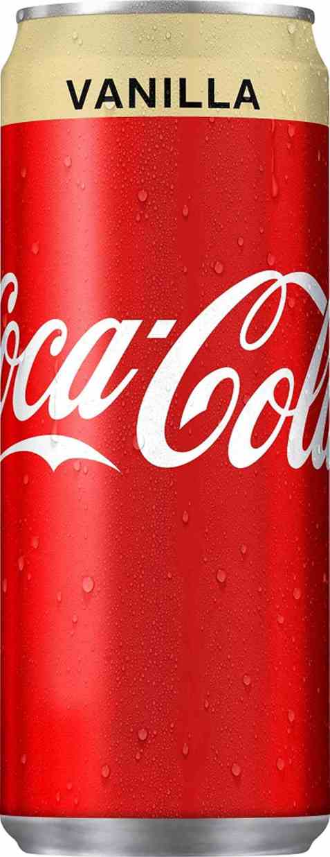 Bilde av Coca cola vanilla 330 ml boks.