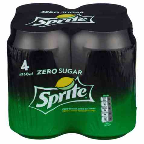 Bilde av Sprite Zero 330 ml boks 4 pack.