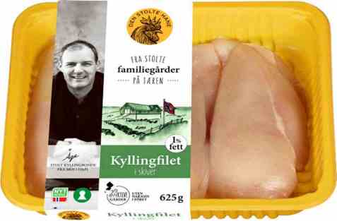 Bilde av Den stolte hane kyllingfilet skivet 625 gr.