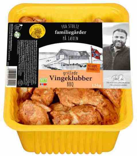 Bilde av Den stolte hane grillede vingeklubber 1500 gr.