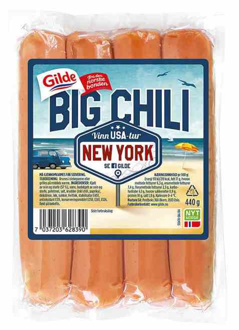 Bilde av Gilde grillpølse med chili 440 gr.
