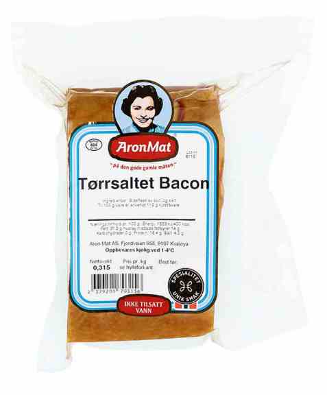 Bilde av Aron Mat Tørrsaltet bacon 250 gr.