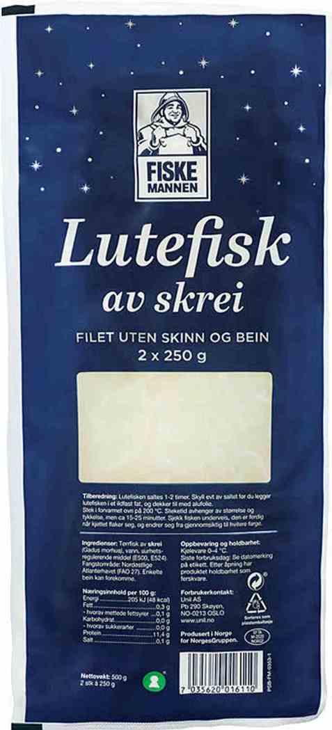 Bilde av Fiskemannen lutefisk av skrei.