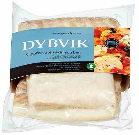 Bilde av Dybvik klippfisk uten skinn og bein 400 gr. Bilde av Dybvik klippfisk uten skinn og bein 400 gr.